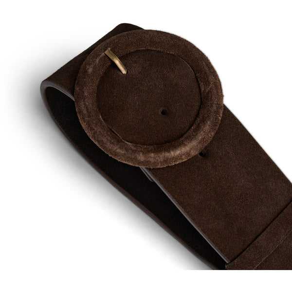 DEPECHE Suede belt Belts 008 Chocolate