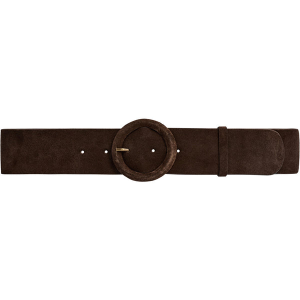 DEPECHE Suede belt Belts 008 Chocolate