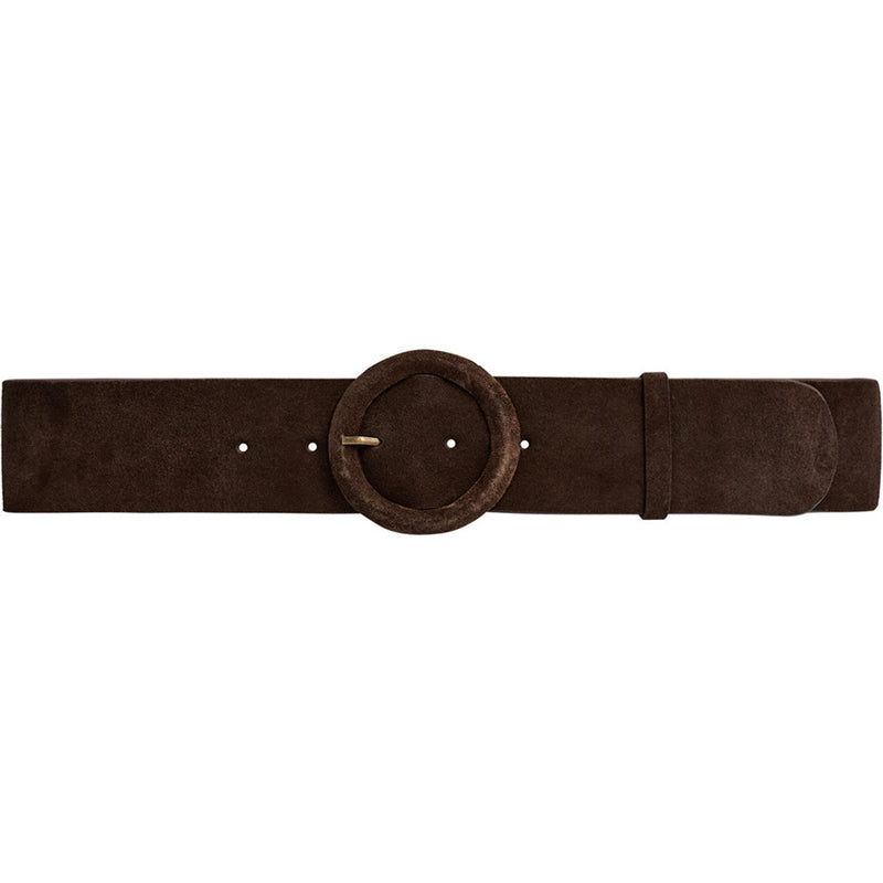 DEPECHE Suede belt Belts 008 Chocolate