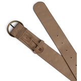 DEPECHE Suede belt w. studs Belts 011 Sand