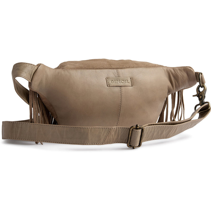 DEPECHE Suede bumbag with fringes Bumbag 011 Sand