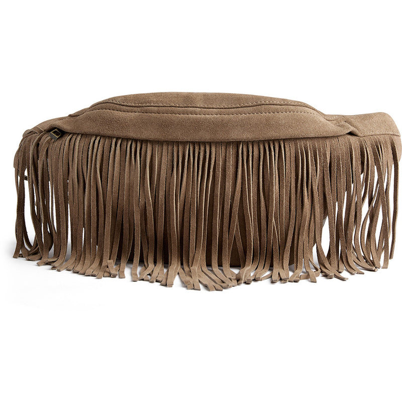 DEPECHE Suede bumbag with fringes Bumbag 011 Sand