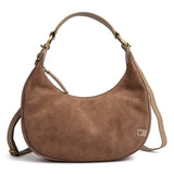 DEPECHE Suede crossbody bag Cross over 020 Taupe