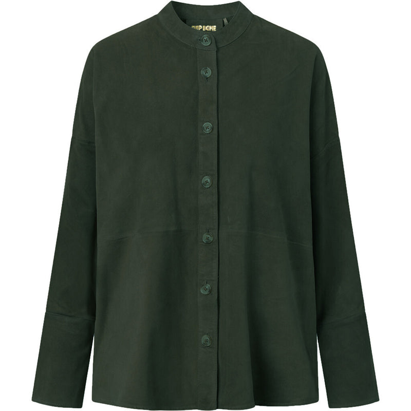 Depeche leather wear Suede shirt in soft and nice quality Shirts 102 Bottle Green