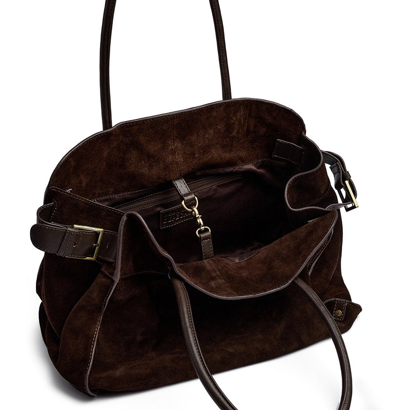 DEPECHE Suede shopper Shopper 008 Chocolate