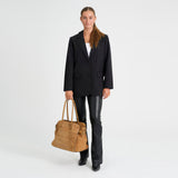 DEPECHE Suede shopper Shopper 196 Dark tan