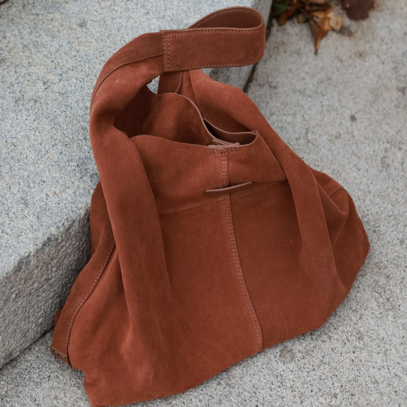 DEPECHE Suede shopper Shopper 014 Cognac