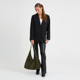 DEPECHE Suede shopper Shoulderbag / Handbag 049 Army Green