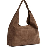 DEPECHE Suede shopper Shoulderbag / Handbag 342 Dark Mud