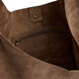 DEPECHE Suede shopper Shoulderbag / Handbag 342 Dark Mud