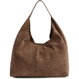 DEPECHE Suede shopper Shoulderbag / Handbag 342 Dark Mud