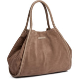DEPECHE Suede shopper bag Shopper 224 Taupe