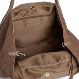 DEPECHE Suede shopper bag Shopper 224 Taupe