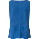 Depeche leather wear Suede top in silky soft and delicious quality Tops 209 French blue