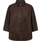 Depeche leather wear Tenna leather shirt Shirts 015 Brown