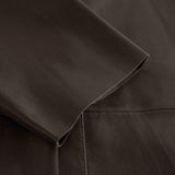 Depeche leather wear Tenna loose fitting leather shirt Shirts 015 Brown