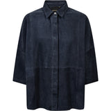 Depeche leather wear Tenna suede shirt Shirt 031 Ocean