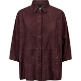 Depeche leather wear Tenna suede shirt Shirt 334 Deep Plum