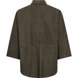 Depeche leather wear Tenna suede shirt Shirts 054 Khaki