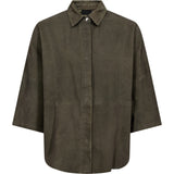 Depeche leather wear Tenna suede shirt Shirts 054 Khaki