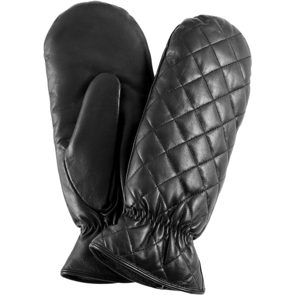 DEPECHE The most beautiful mittens in soft leather Gloves 099 Black (Nero)