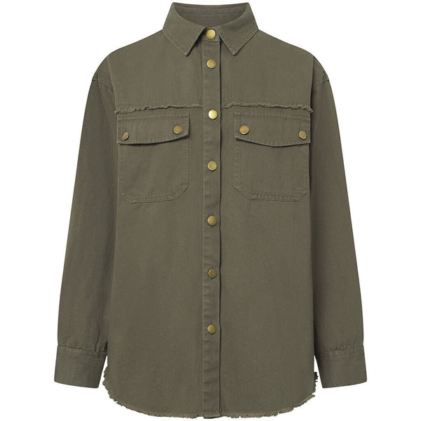 Depeche Clothing Timeless Brea shirt Shirts 054 Khaki (Visione)