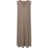 Depeche Clothing Timeless Tara dress in delicious linen quality Dresses 020 Taupe (visione)