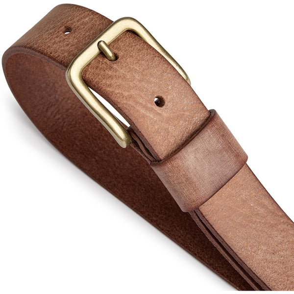 DEPECHE Timeless jeans belt in delicious leather quality Belts 012 Nature 