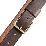 DEPECHE Timeless jeans belt in delicious leather quality Belts 179 Brown/Brass