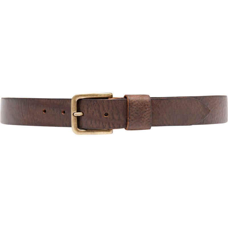 DEPECHE Timeless jeans belt in delicious leather quality Belts 179 Brown/Brass
