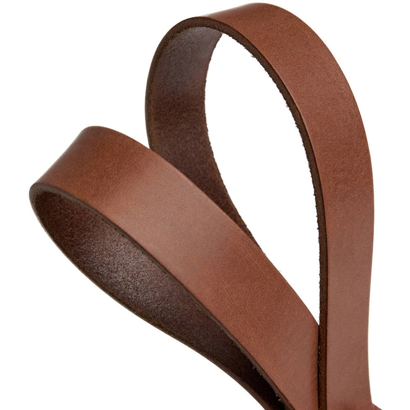 DEPECHE Timeless narrow belt in delicious leather quality Belts 014 Cognac