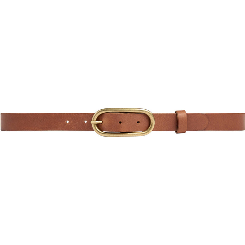 DEPECHE Timeless narrow belt in delicious leather quality Belts 014 Cognac