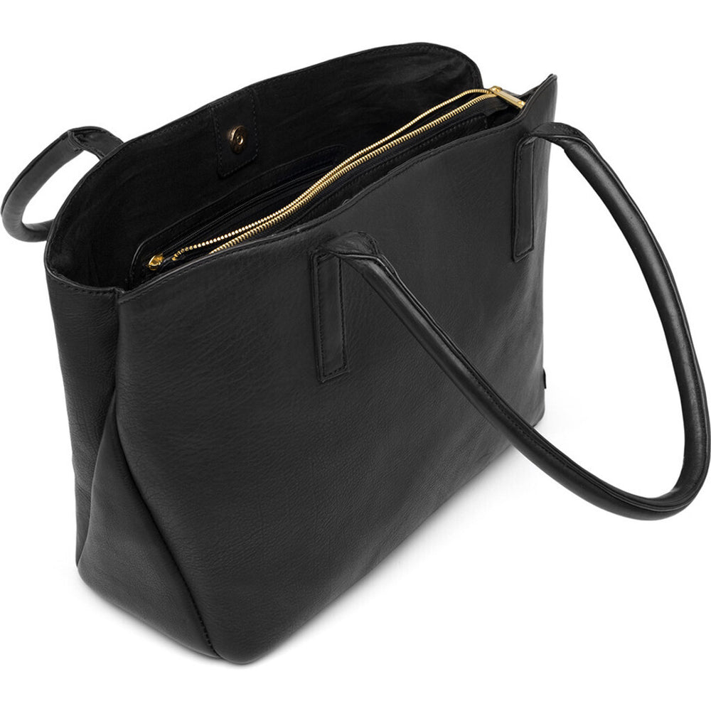 Timeless shopper bag in soft leather quality / 16012 - Black (Nero) –  DEPECHE