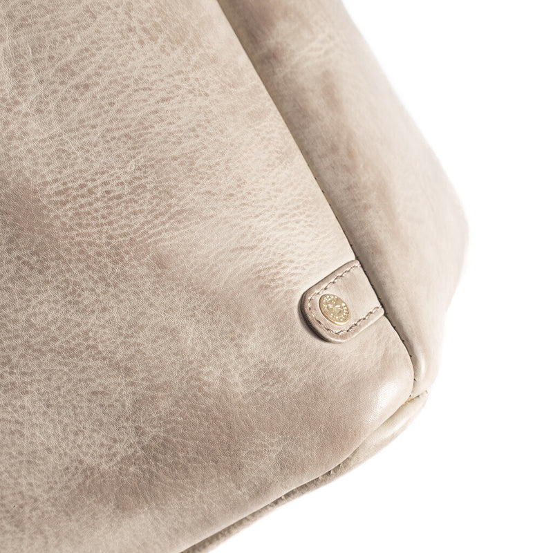 DEPECHE Timeless shopper bag in soft leather quality Shopper 228 Soft Sand