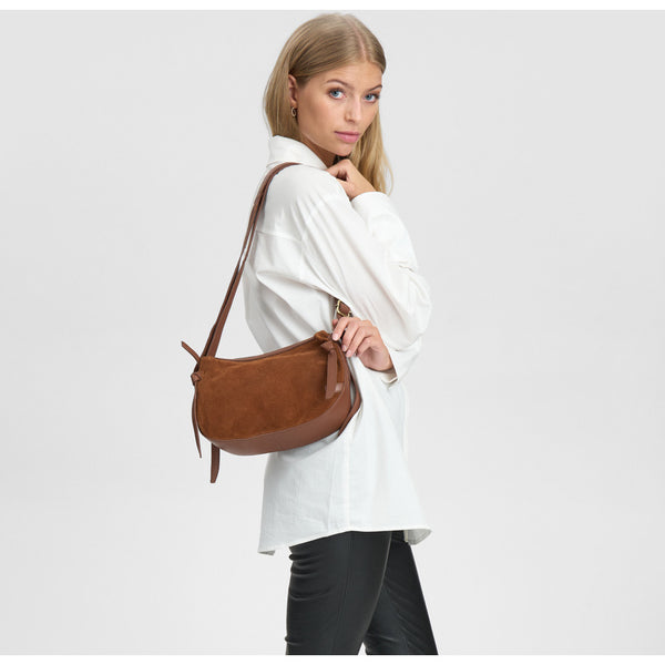 DEPECHE Timeless suede crossover Cross over 014 Cognac