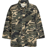 Depeche Clothing Tonja Oversize Shirt Shirt 234 Khaki Printed