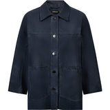 Depeche leather wear Tonja oversize suede shirt Shirt 031 Ocean