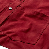 Depeche leather wear Tonja oversize suede shirt Shirt 043 Red