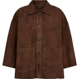 Depeche leather wear Tonja oversize suede shirt Shirt 311 Wood