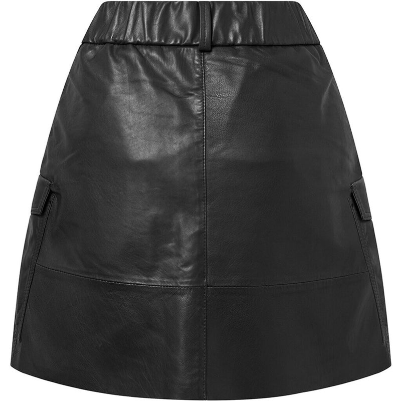 Depeche leather wear Trendy Dawn leather skirt Skirts 099 Black (Nero)