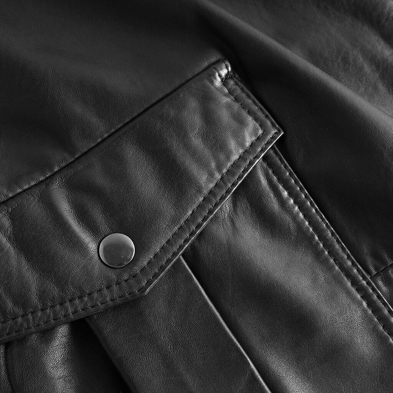 Depeche leather wear Trendy Dawn leather skirt Skirts 099 Black (Nero)