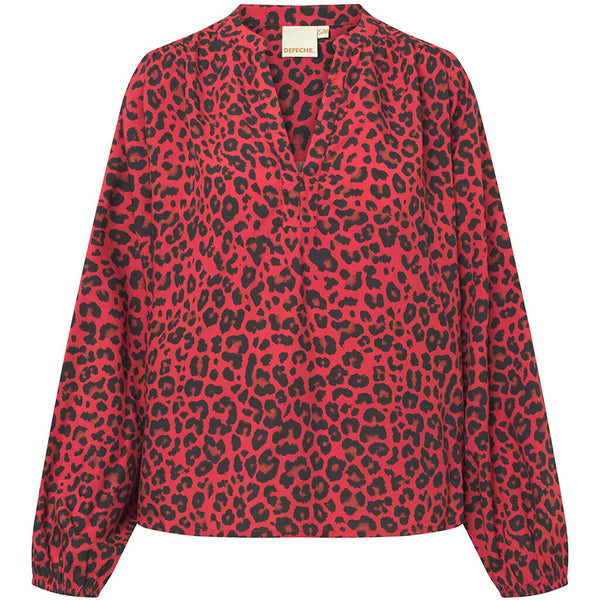 Depeche Clothing Trendy Kylie blouse Blouse 277 Red Animal Print