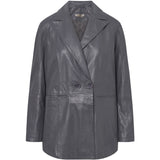 Depeche leather wear Trendy Linea blazer jacket in soft leather Blazer 024 Antracit