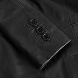 Depeche leather wear Trendy Linea blazer jacket in soft leather Blazer 099 Black (Nero)