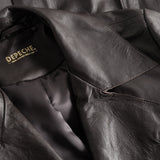 Depeche leather wear Trendy Naia trenchcoat in soft leather Jackets 008 Chocolate