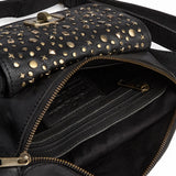 DEPECHE Trendy bumbag with studs Bumbag 099 Black (Nero)