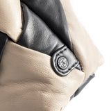 DEPECHE Trendy clutch in soft leather Small bag / Clutch 229 Black/Vanilla