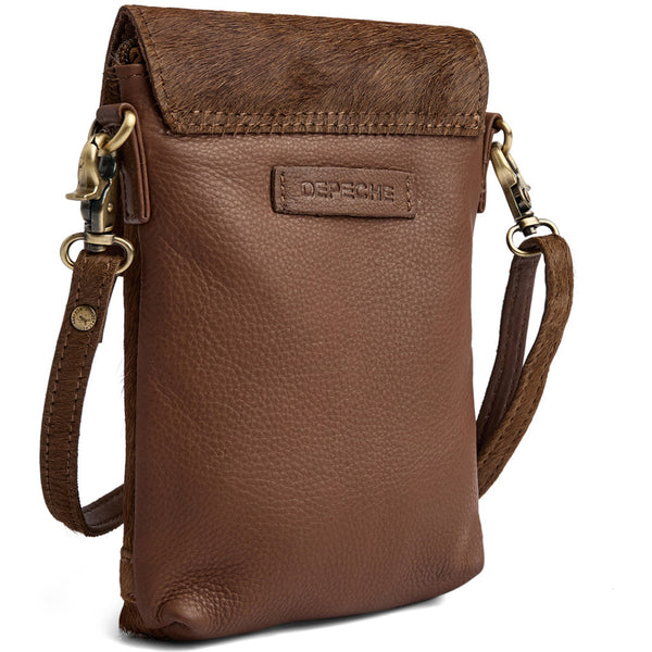 DEPECHE Trendy cow mobilebag Mobilebag 184 Walnut
