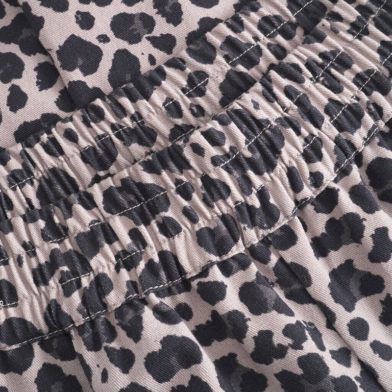 Depeche Clothing Trendy leopard pants (HW) Pants 281 Grey leo print