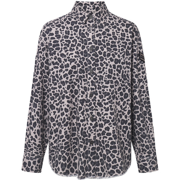 Depeche Clothing Trendy leopard shirt Shirts 281 Grey leo print